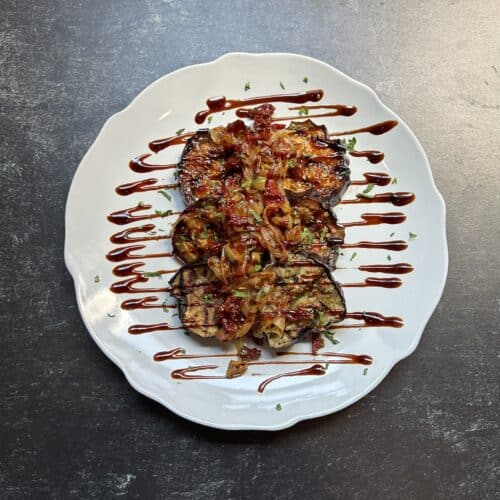 Grilled Pomegranate Eggplant